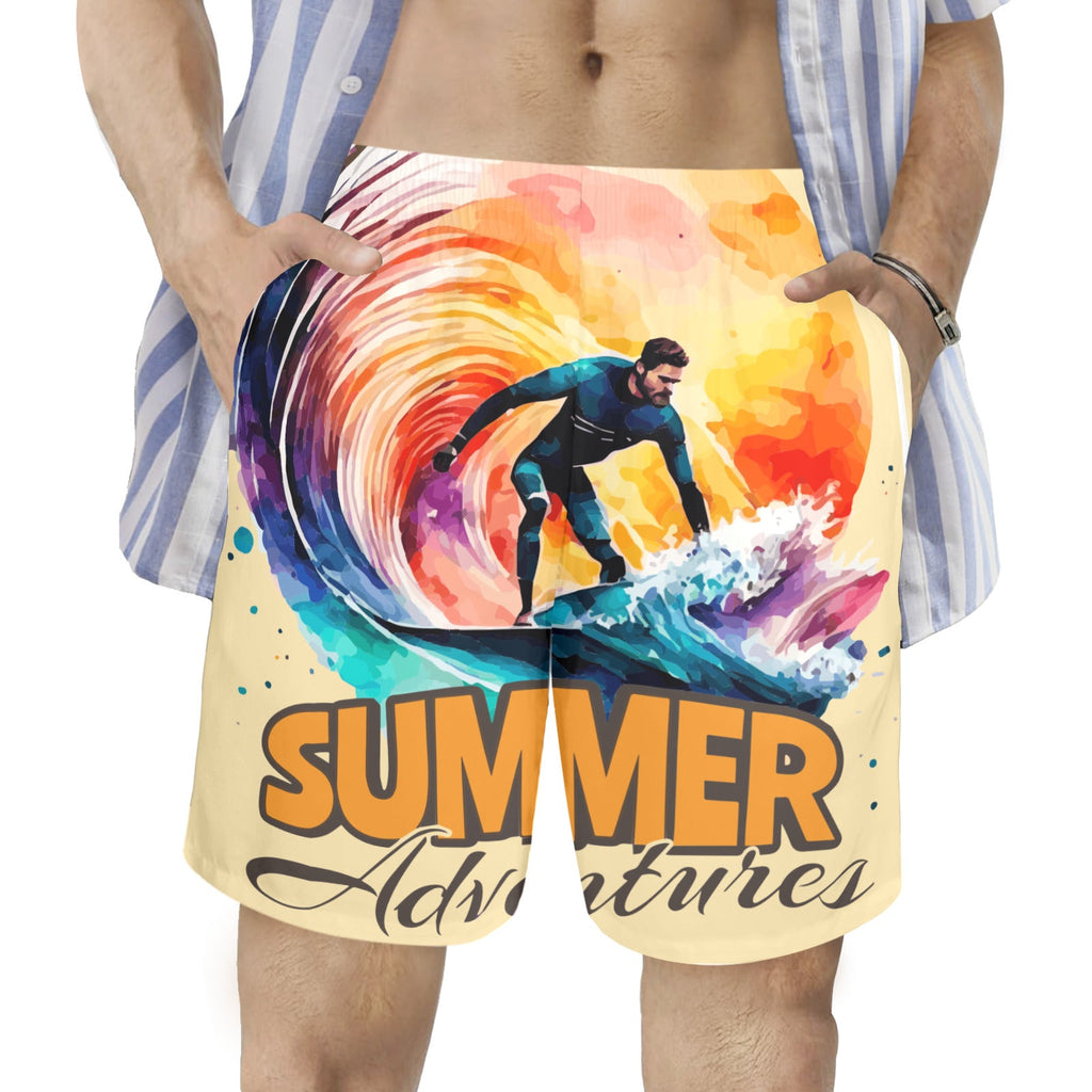 Summer Adventures Men's Beach Shorts with Pockets
