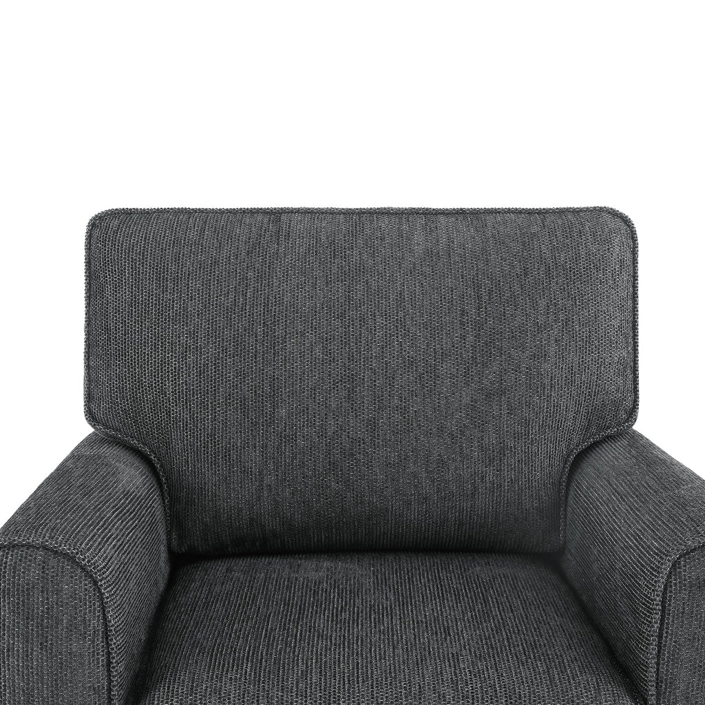 360° Swivel Chair Accent Barrel Armchair with Side Pockets, Grey Chenille, Compact Design for Living Room, Bedroom, Office