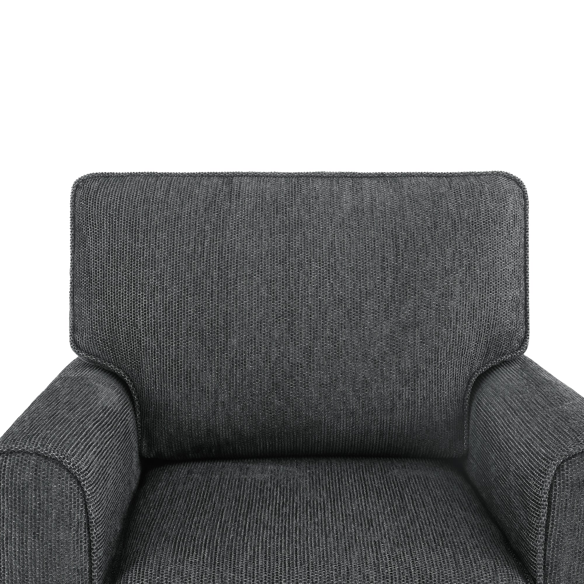 360° Swivel Chair Accent Barrel Armchair with Side Pockets, Grey Chenille, Compact Design for Living Room, Bedroom, Office