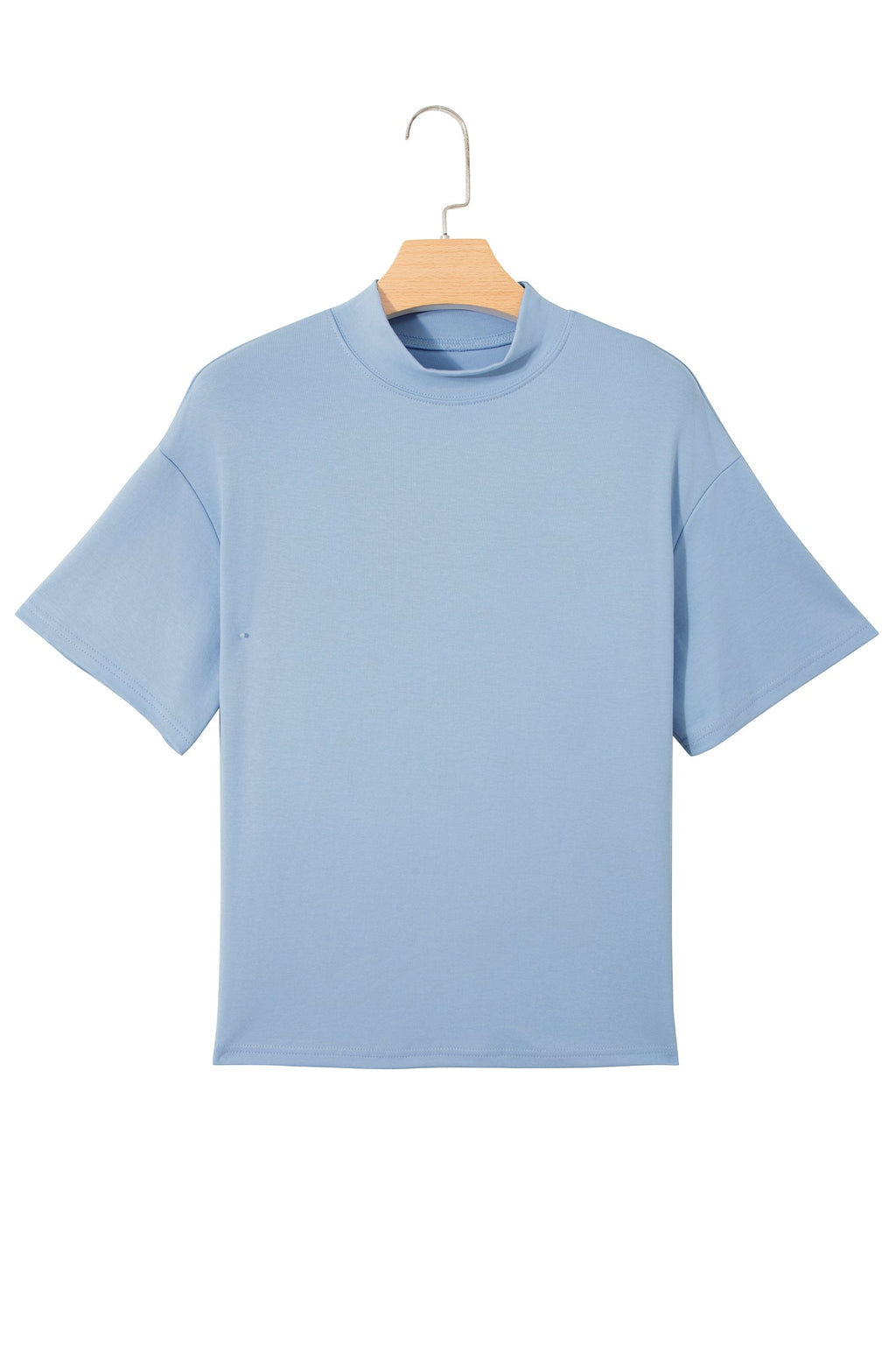 Oversized Solid Color High Neck Tee