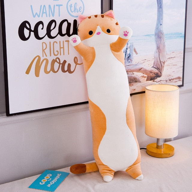 Plush Long Cat Body Pillow