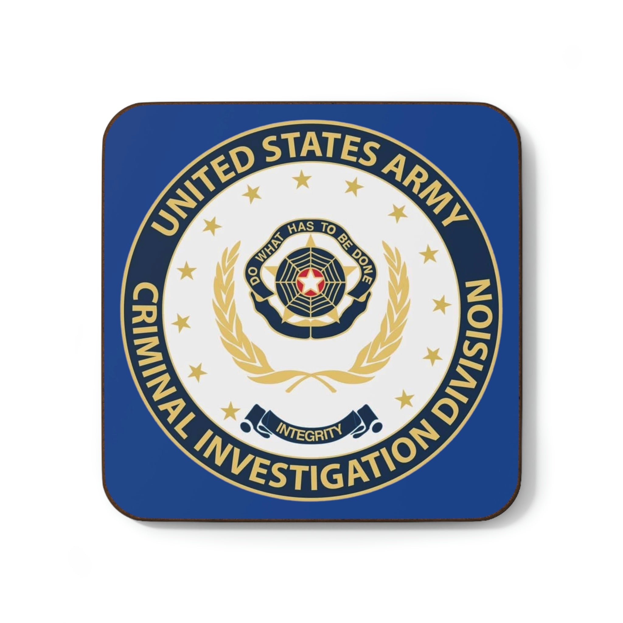 Army CID Seal - Hardboard Back Coaster