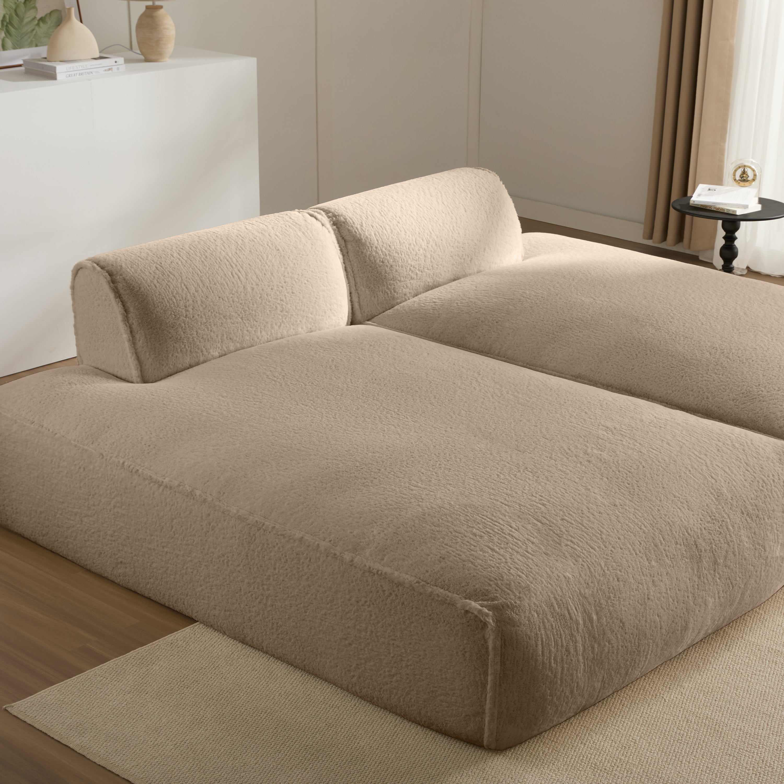 [VIDEO+NEW]90.0'Oversized Modular Sectional Sofa,Fully Compressed,Spacious Foam-Filled Sofa Bed for Living Room,elderly - friendly design,2 PC Free Combination,No Assembly Required,3 Colors