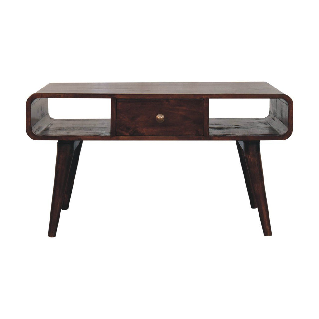 Solid Wood Curved Coffee Table