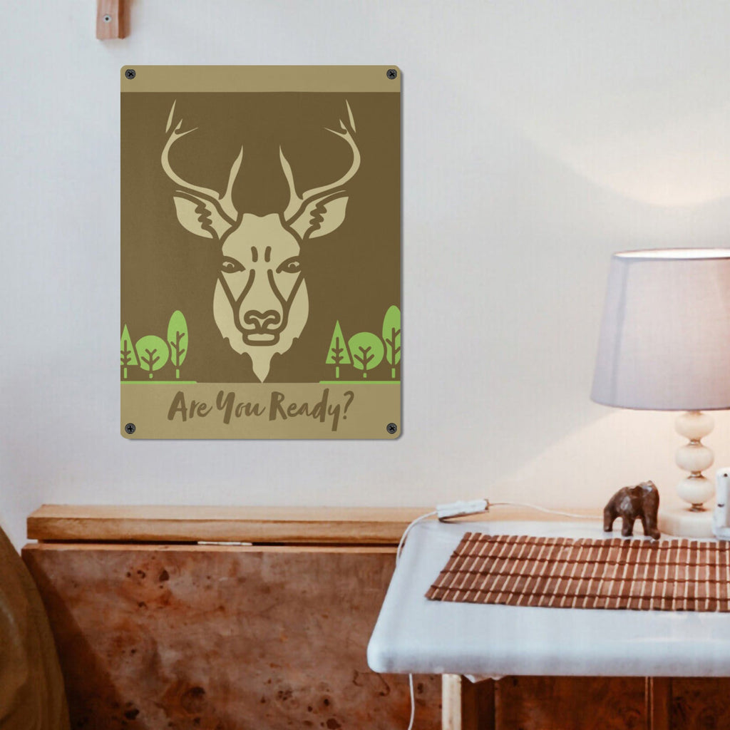 Are You Ready for Deer Season Metal Tin Sign 12"x16" (Made in USA)