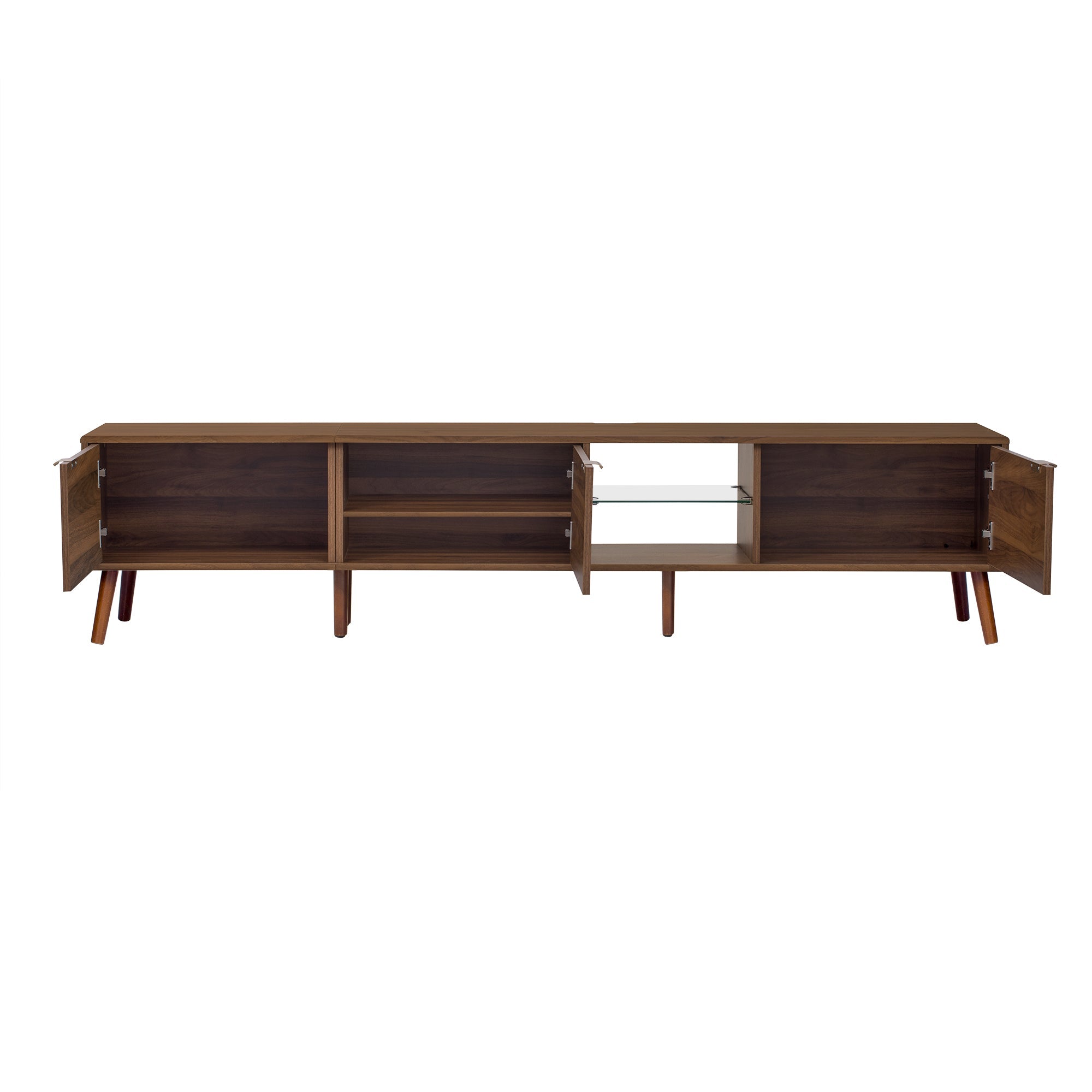 78' TV Stand for 75/80/85 inch TV, Console with Ample Storage for Living Room, Bedroom, Entertainment Center with Open Shelf