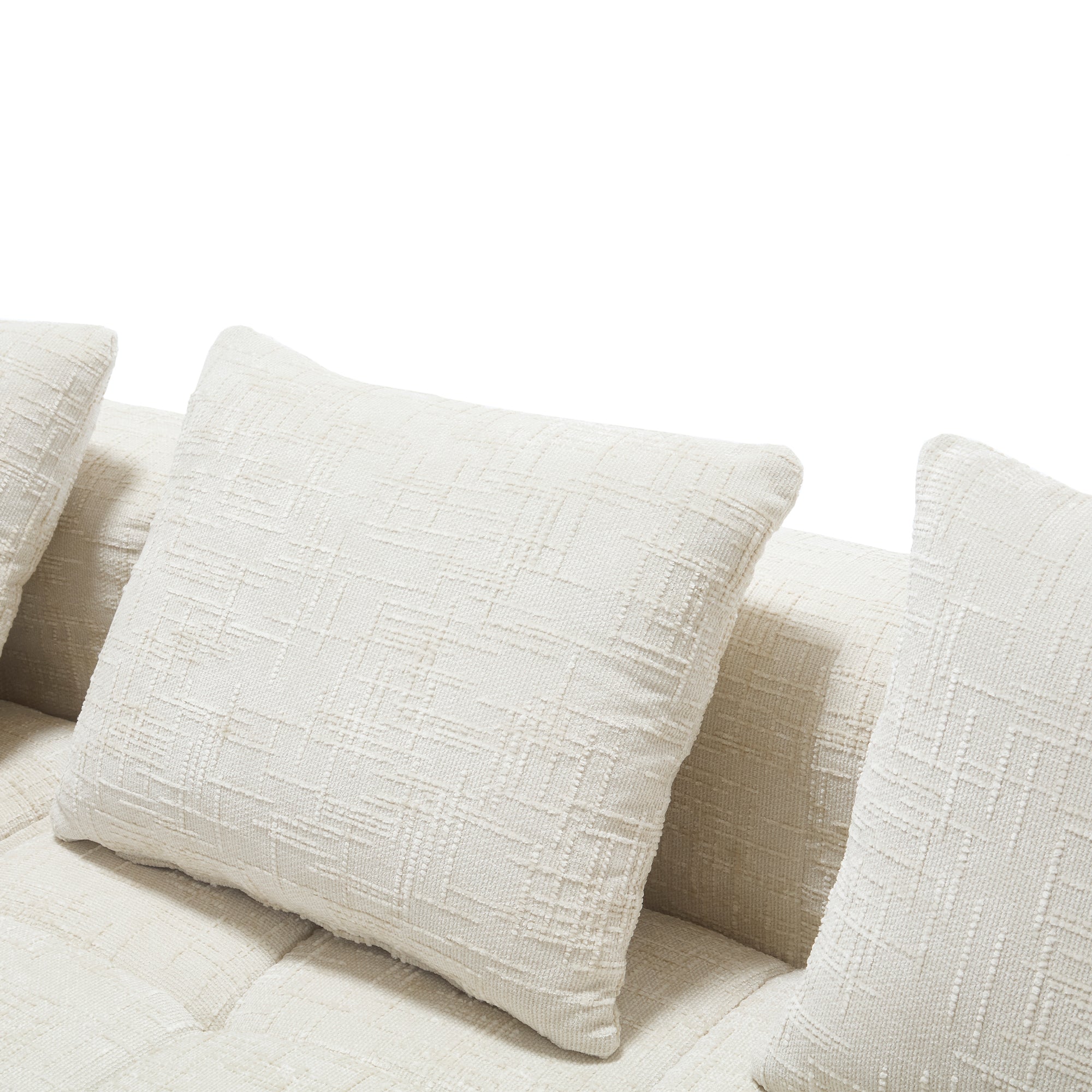 UNITED WE WIN 98.42-inch modular sectional sofa, modern modular L-shaped sofa with chaise longue, equipped with small side pockets and free of compression during installation.