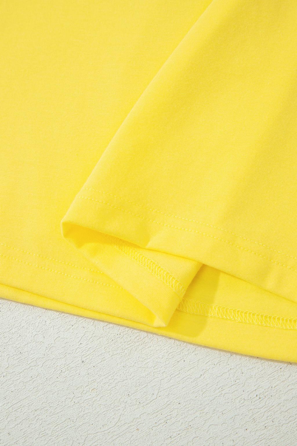 Solid V-Neck Short Puff Sleeve Blouse