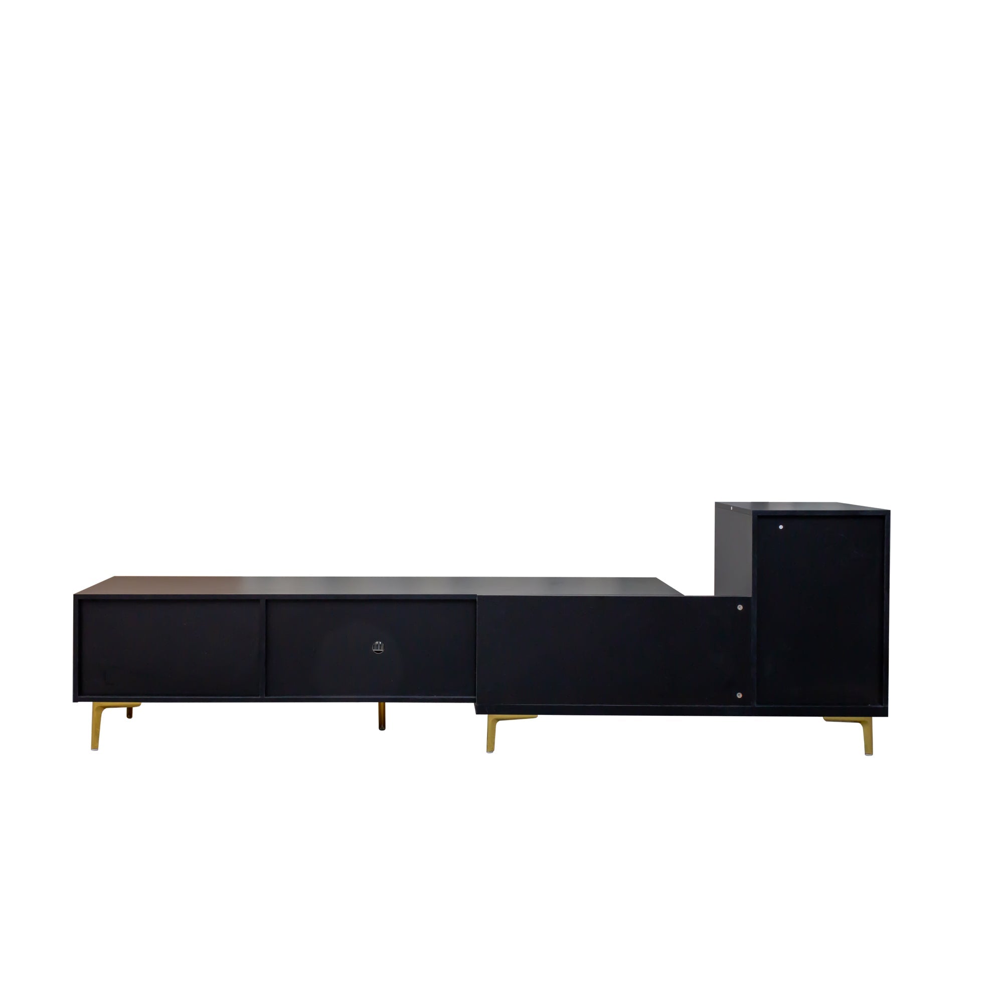 Wood Extendable TV Stand Rectangle Entertainment Center,Media TV Console for Living Room Bedroom