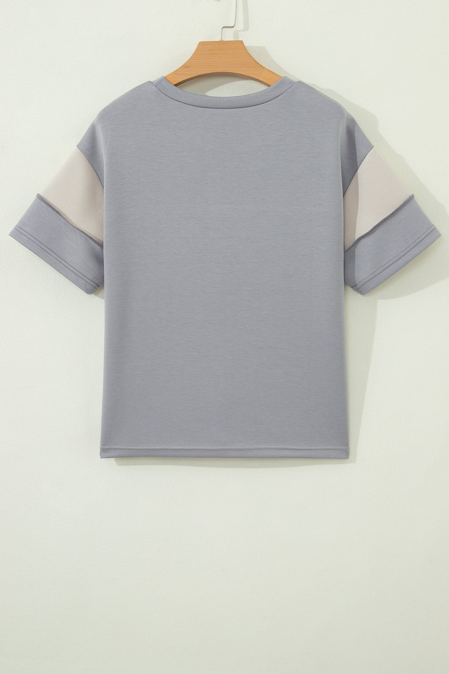 Camo Colorblock Raw Seam Short Sleeve Tee