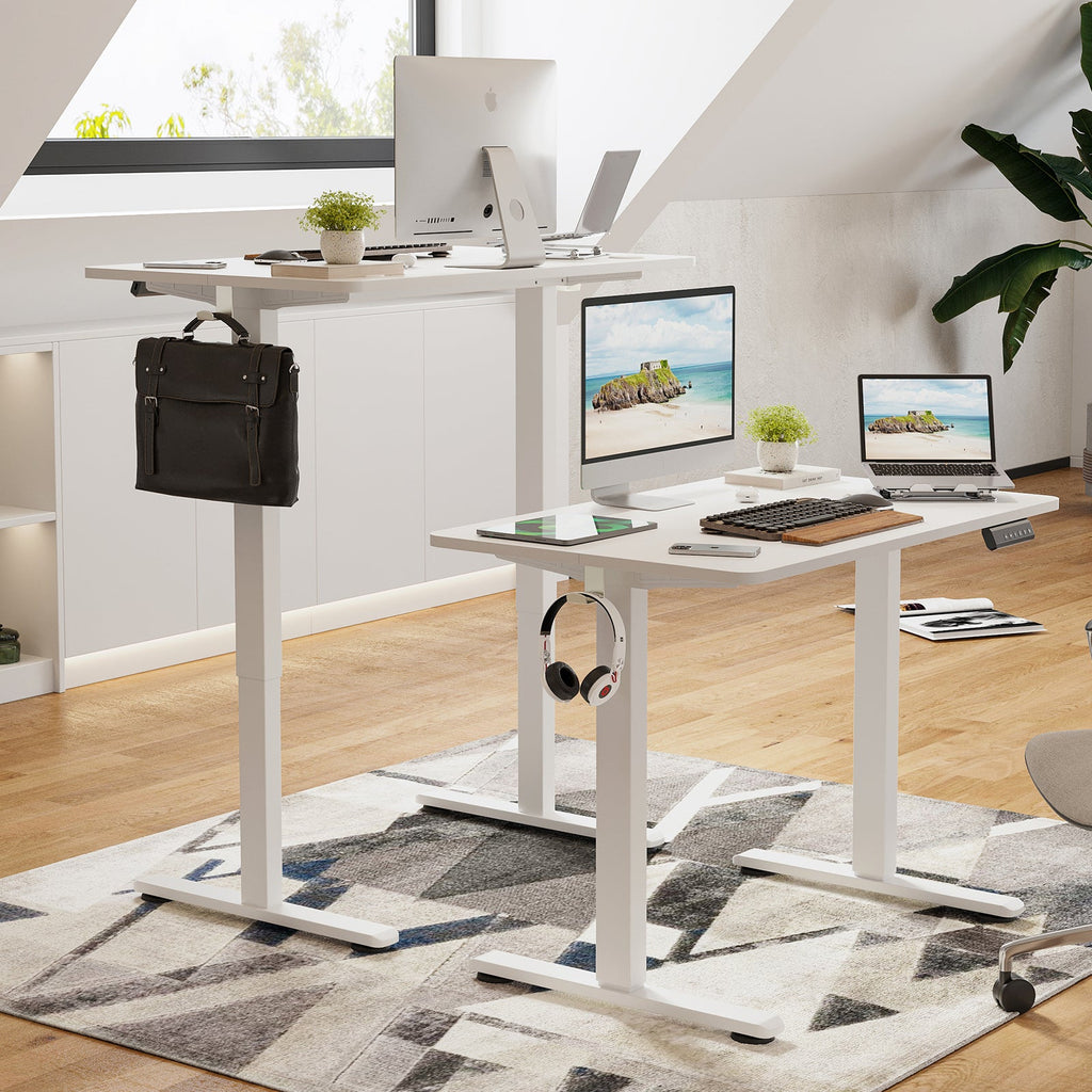 STARY Electric Standing Desk Adjustable Height Sit Stand Home Office Desk with Splice Board
