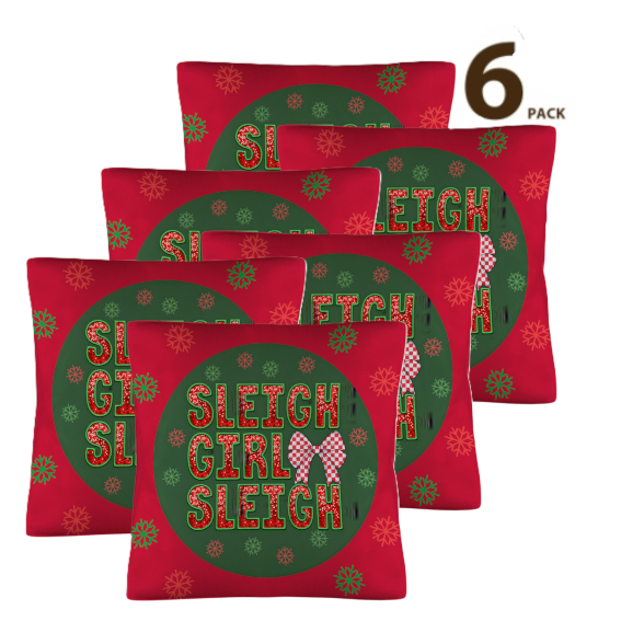 Sleigh Girl Sleigh Red Pillow Cases Throw Pillow Covers 18 x 18 inch