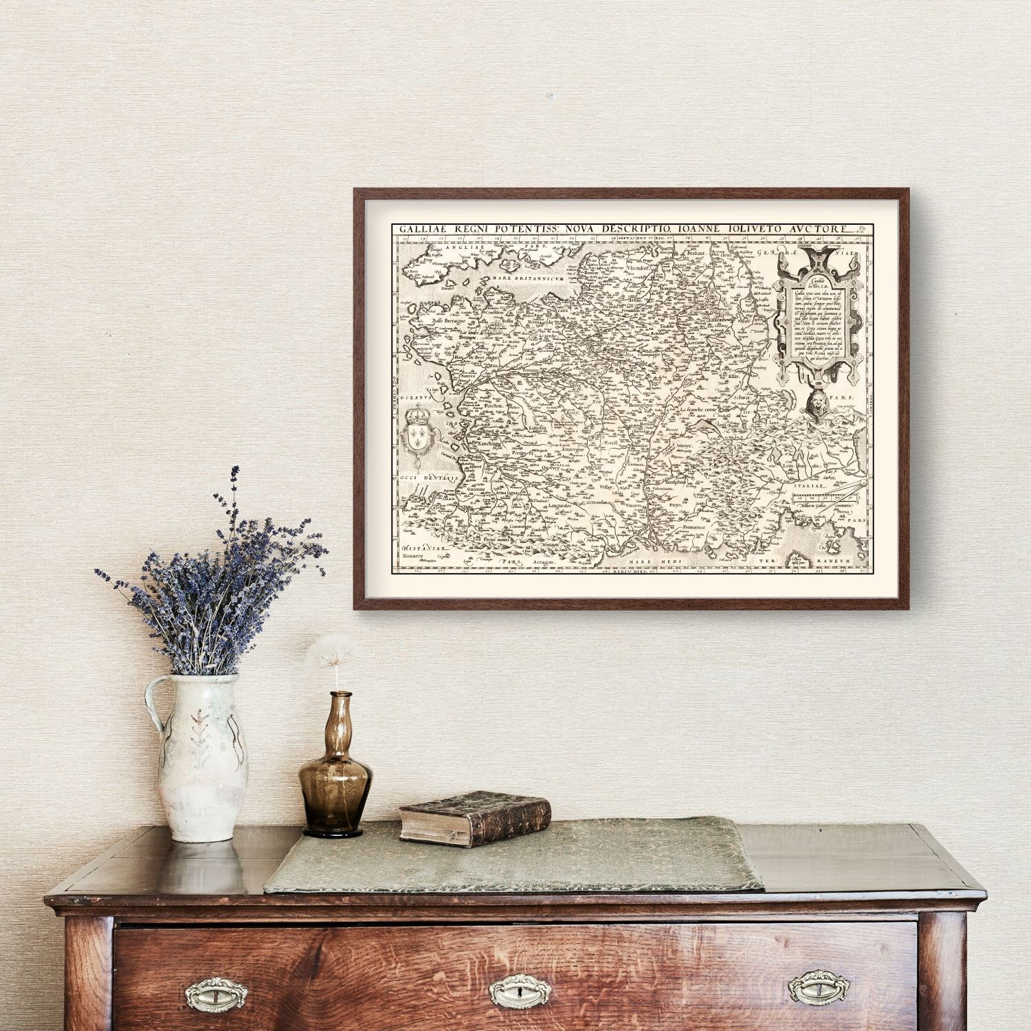 Vintage Map of France 1570