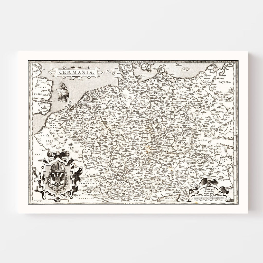 Vintage Map of Germania 1570