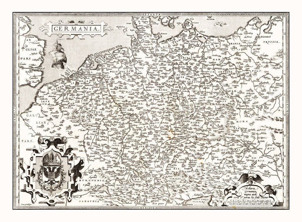 Vintage Map of Germania 1570
