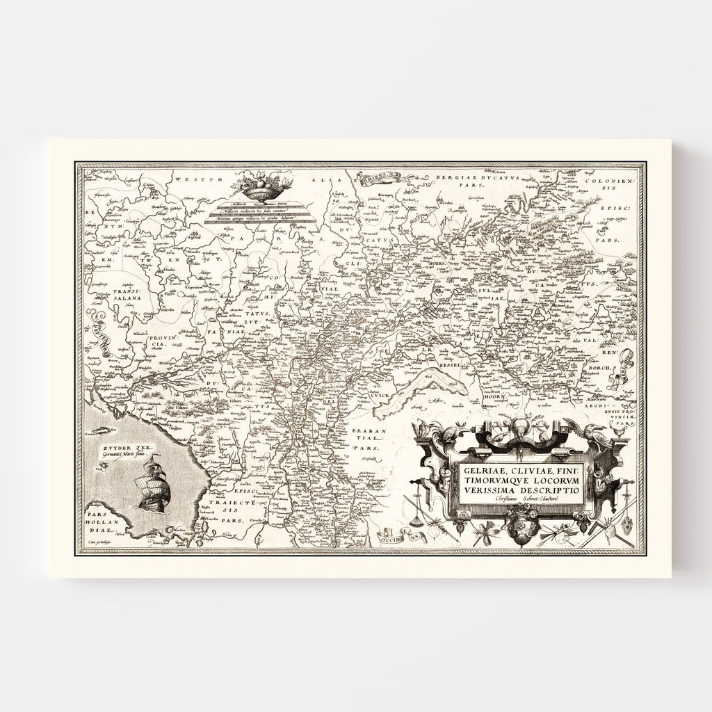 Vintage Map of Germany 1570