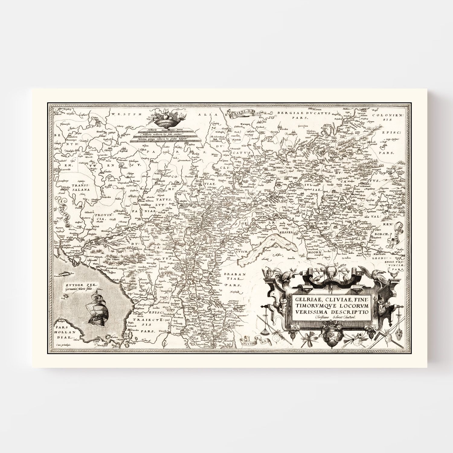 Vintage Map of Germany 1570