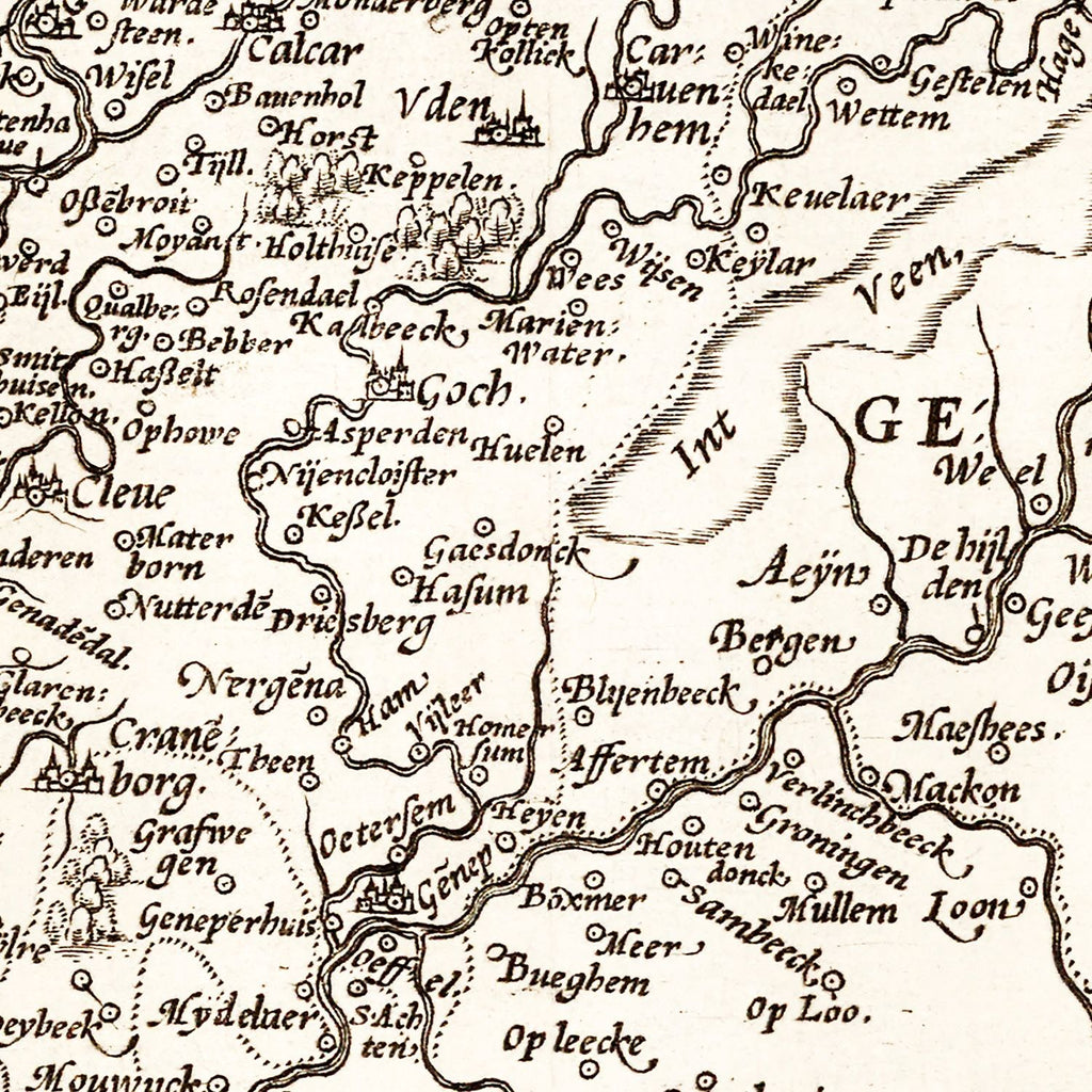Vintage Map of Germany 1570
