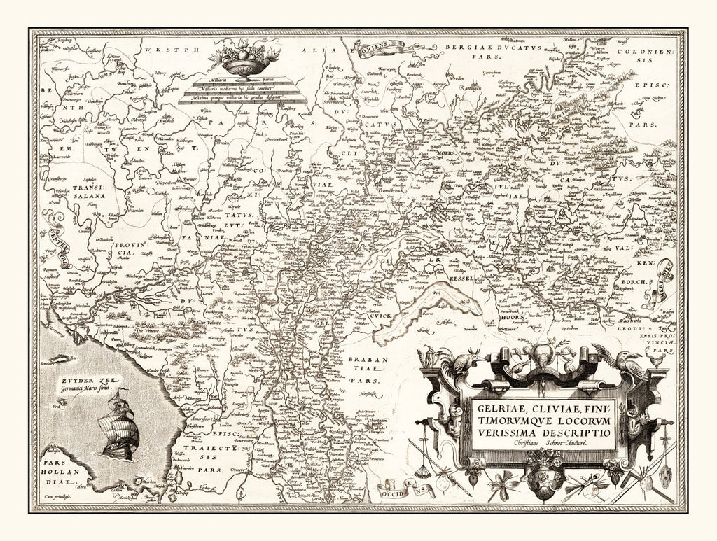 Vintage Map of Germany 1570
