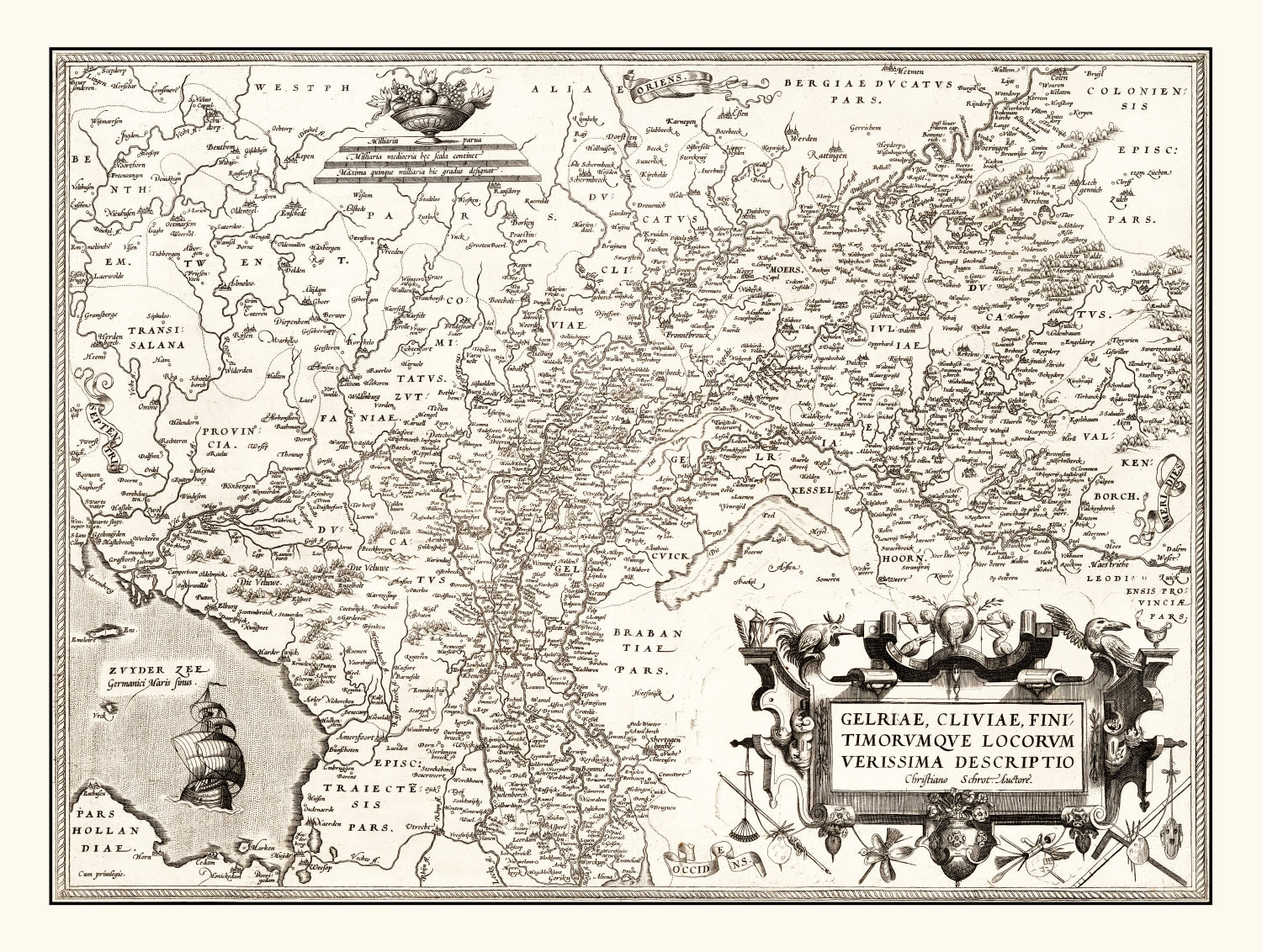 Vintage Map of Germany 1570