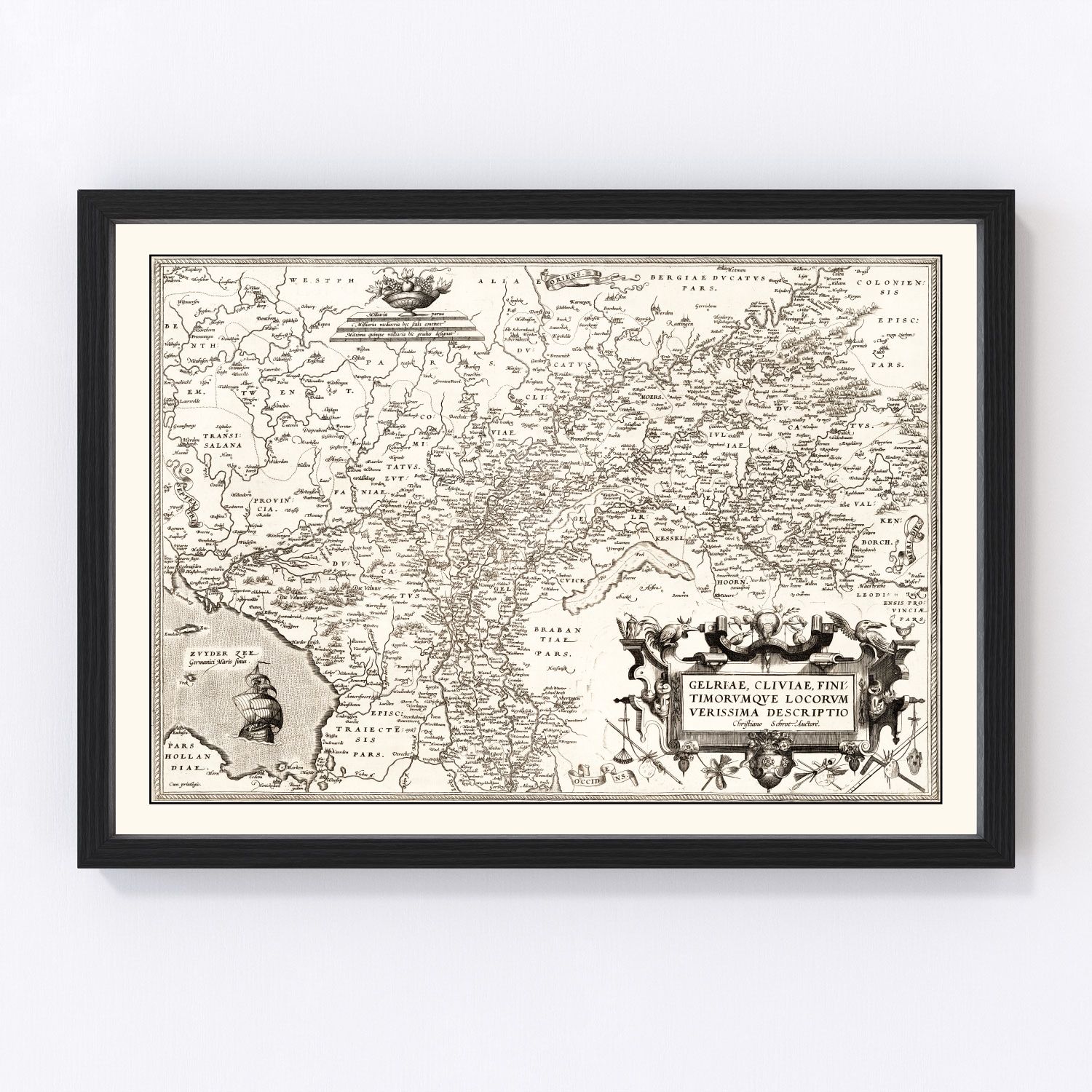 Vintage Map of Germany 1570