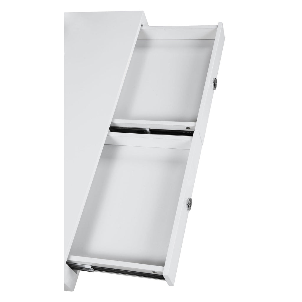 Serrano White High Gloss 2-Drawer Writing Desk