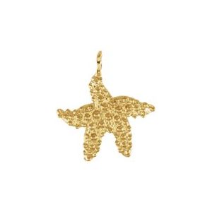 14K Yellow Gold Starfish Charm/Pendant