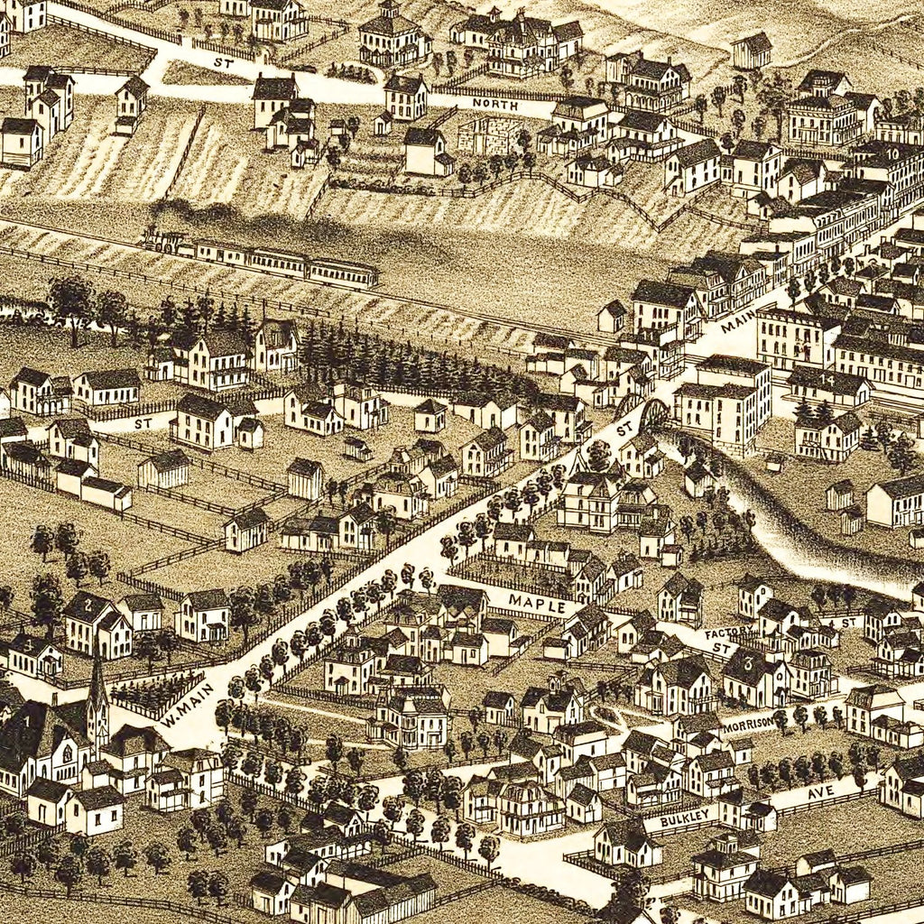 Vintage Map of Granville, New York 1886