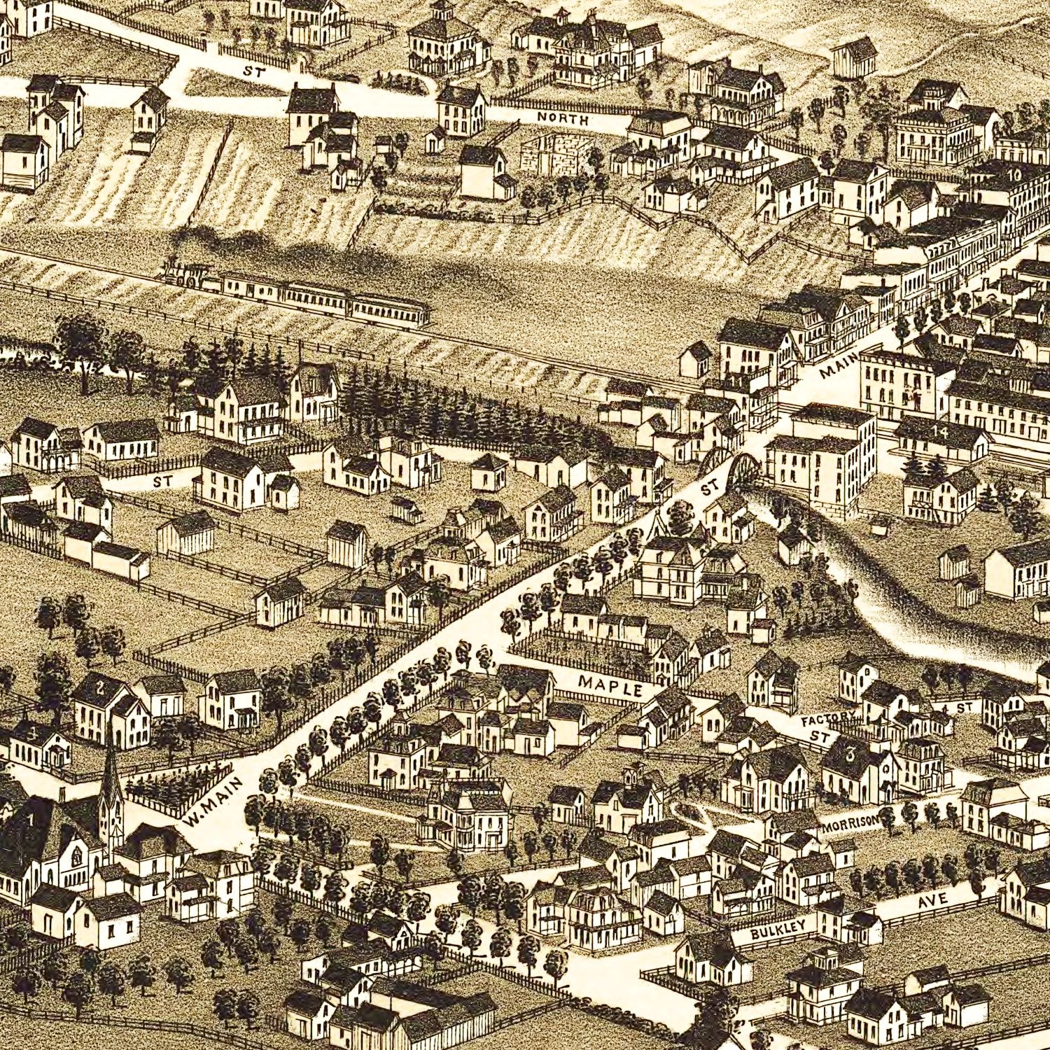 Vintage Map of Granville, New York 1886