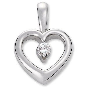 Platinum .07 CTW Natural Diamond Heart Pendant
