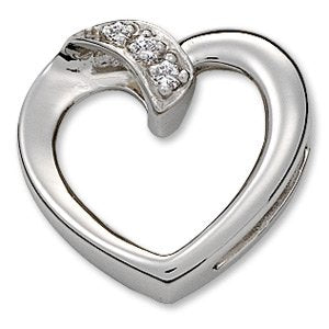 Platinum .03 CTW Natural Diamond Heart Pendant