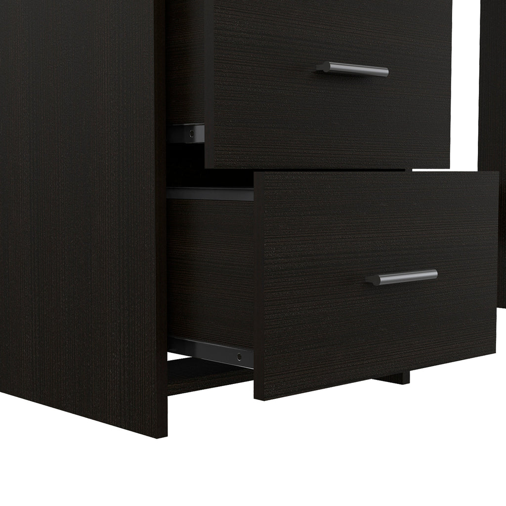 Classic 3 Drawers Writing Desk -Black