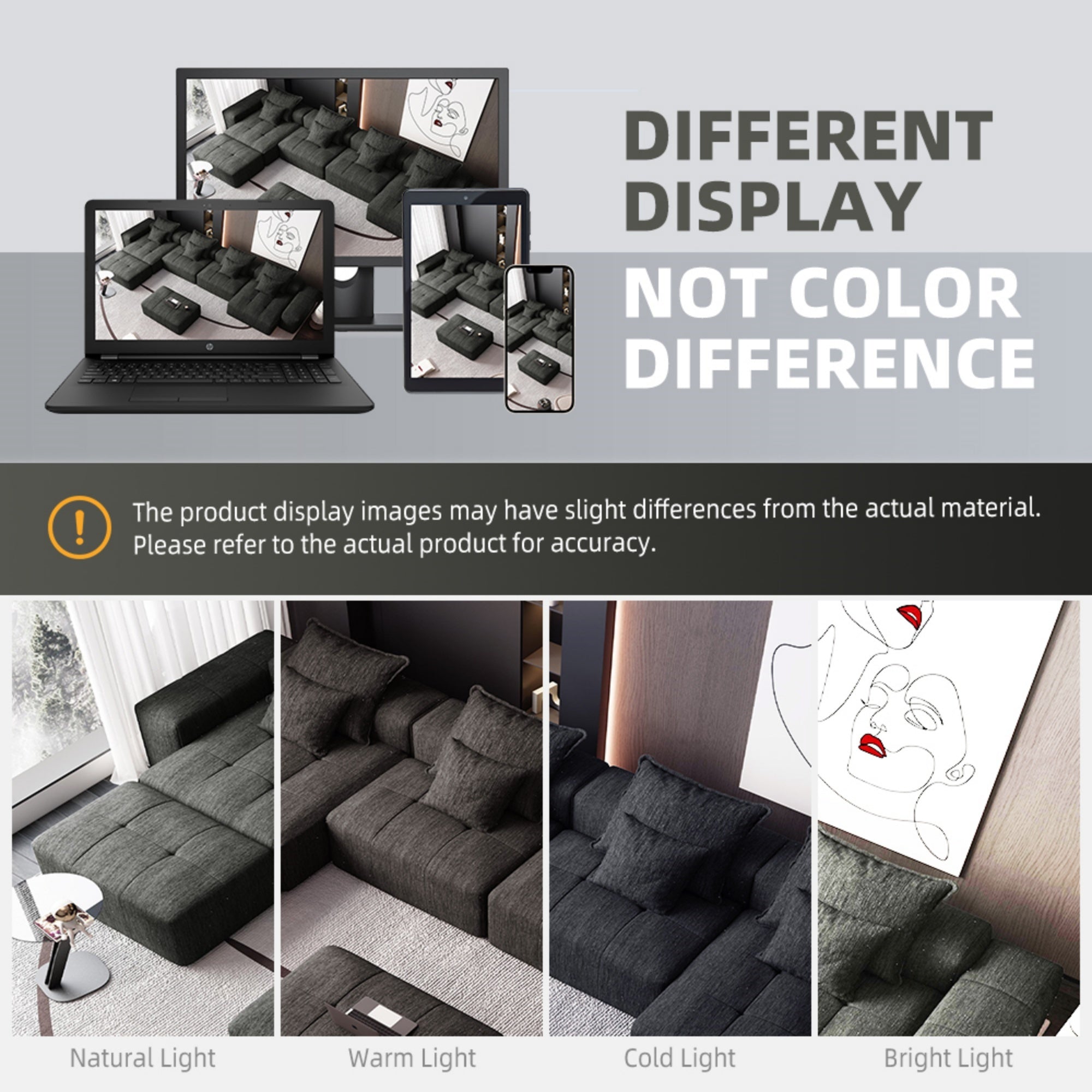Modern Oversized Modular Sectional Sofa, Sparkling Chenille Fabric Soft Cushion Sofa with 8 Pillows, 8 PCS DIY Combination Tufted Sofa, No Assembly Required, BLACK