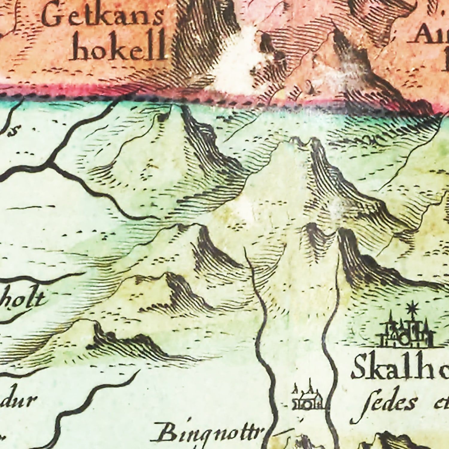 Vintage Map of Iceland 1665