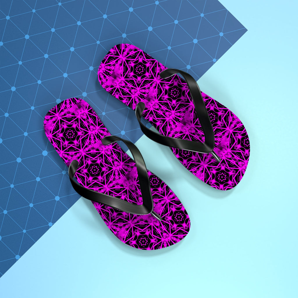 Purple Star Pattern Flip Flops for Women