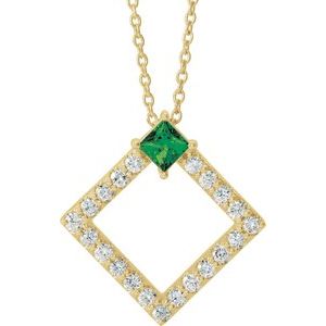 Accented Geometric Necklace or Pendant