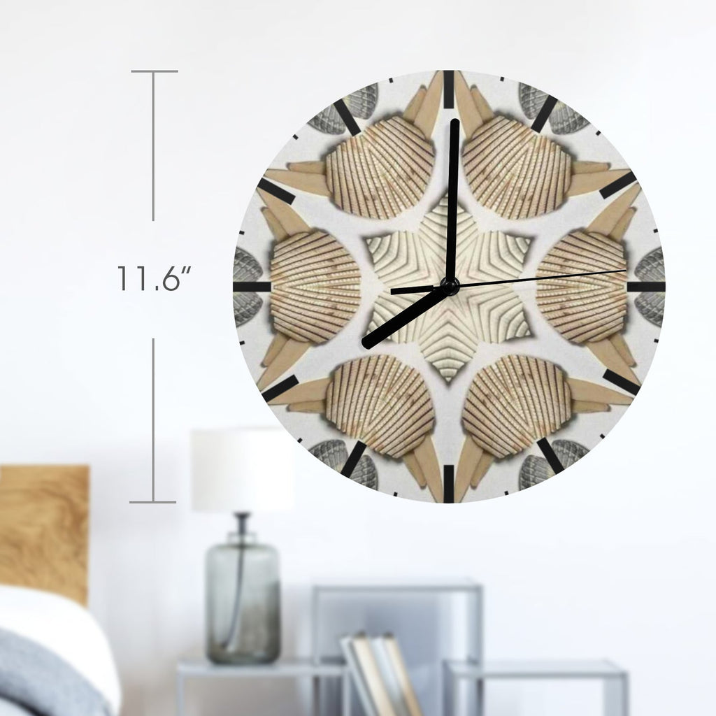 Seashell Pattern Wall Clock (Made in USA)