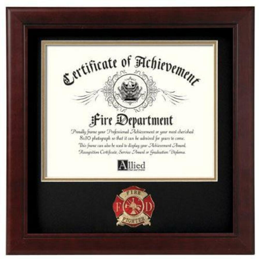 Fire Fighter Certificate of Achievement Frame