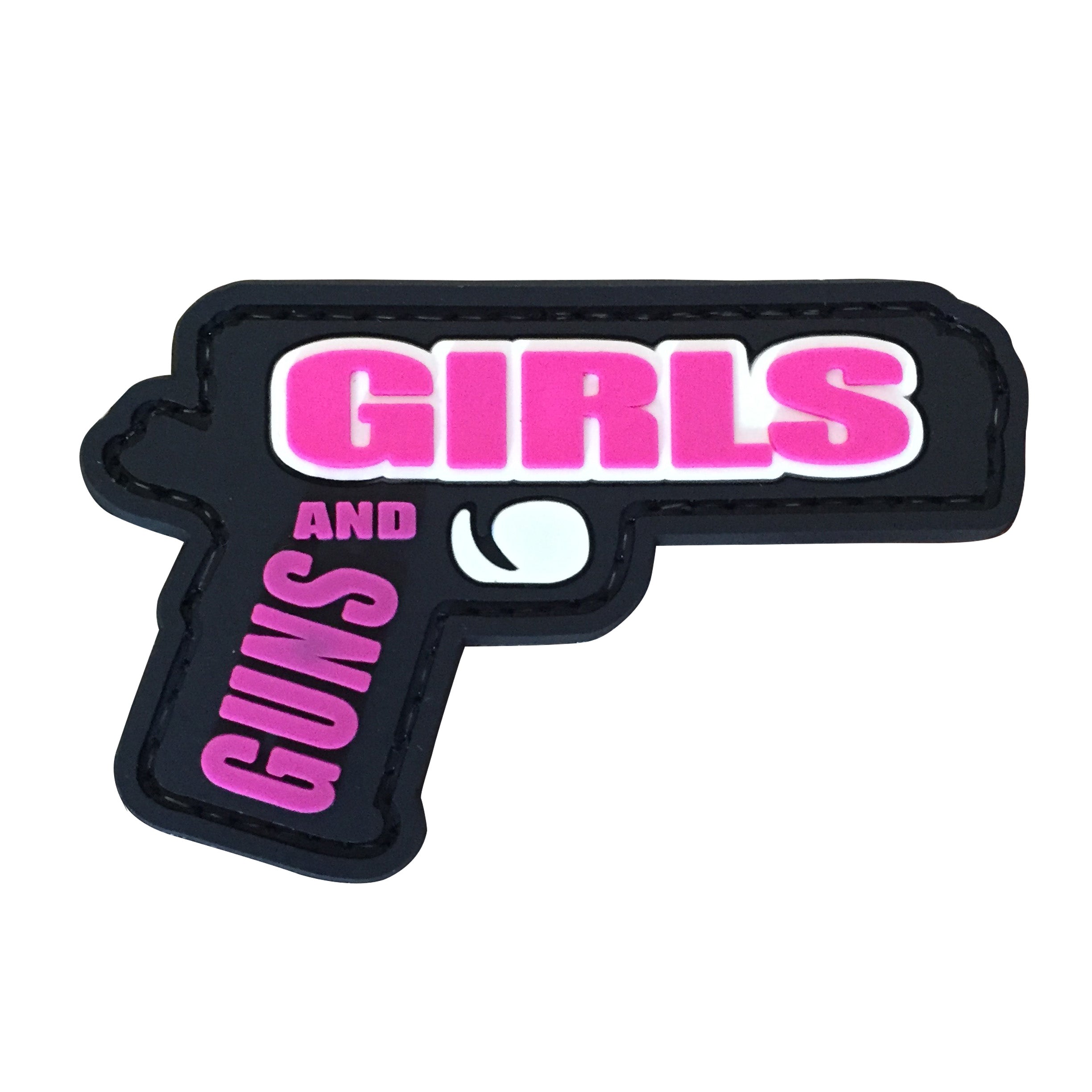 Guns and Girls PVC Patch Pink