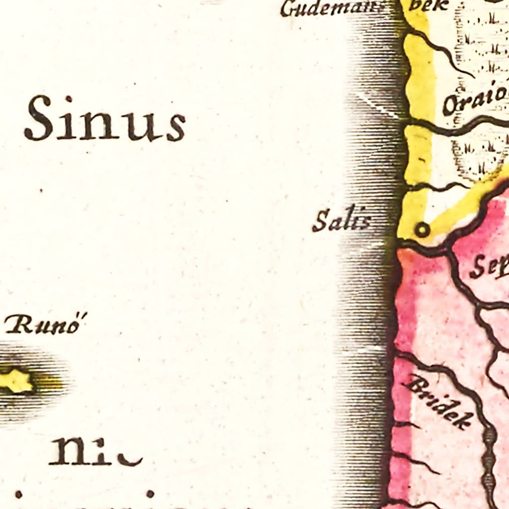 Vintage Map of Estonia, Latvia & Lithuania 1665