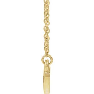 14K Yellow Gold Natural Citrine Heart 16" Necklace