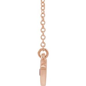 14K Rose Gold Lab-Grown Alexandrite Heart 16" Necklace