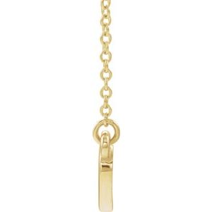 14K Yellow Gold Natural Mozambique Garnet Heart 16" Necklace