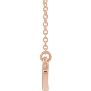 14K Rose Gold Natural Mozambique Garnet Heart 16" Necklace