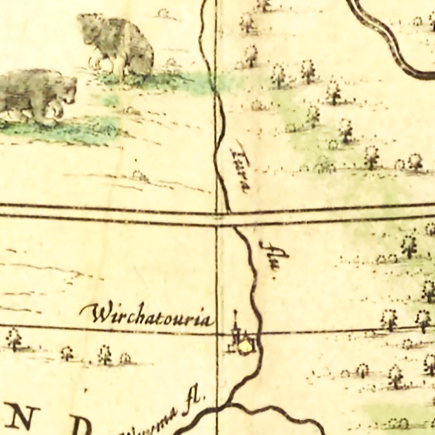 Vintage Map of Russia 1665