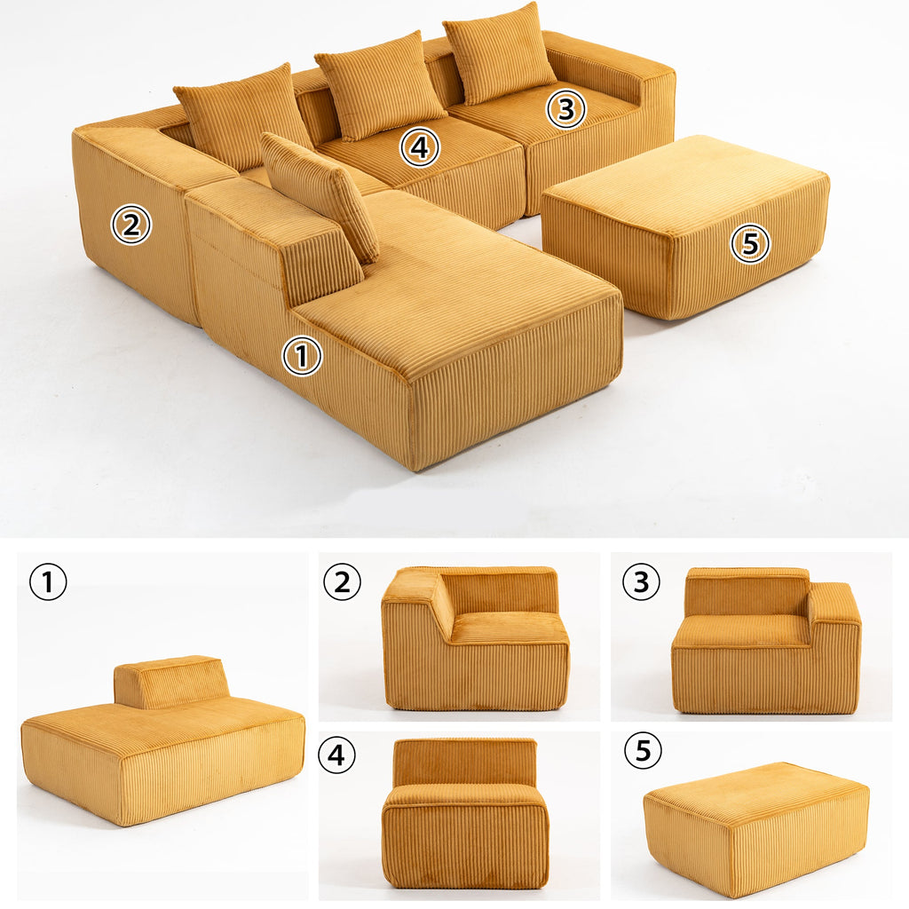 Multi person modular compression sofa that can be freely combined -33005-5