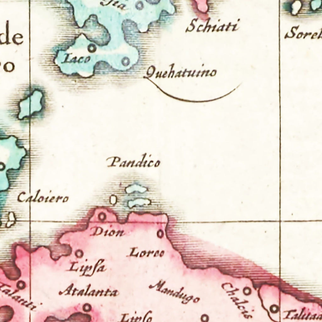 Vintage Map of Greece 1665