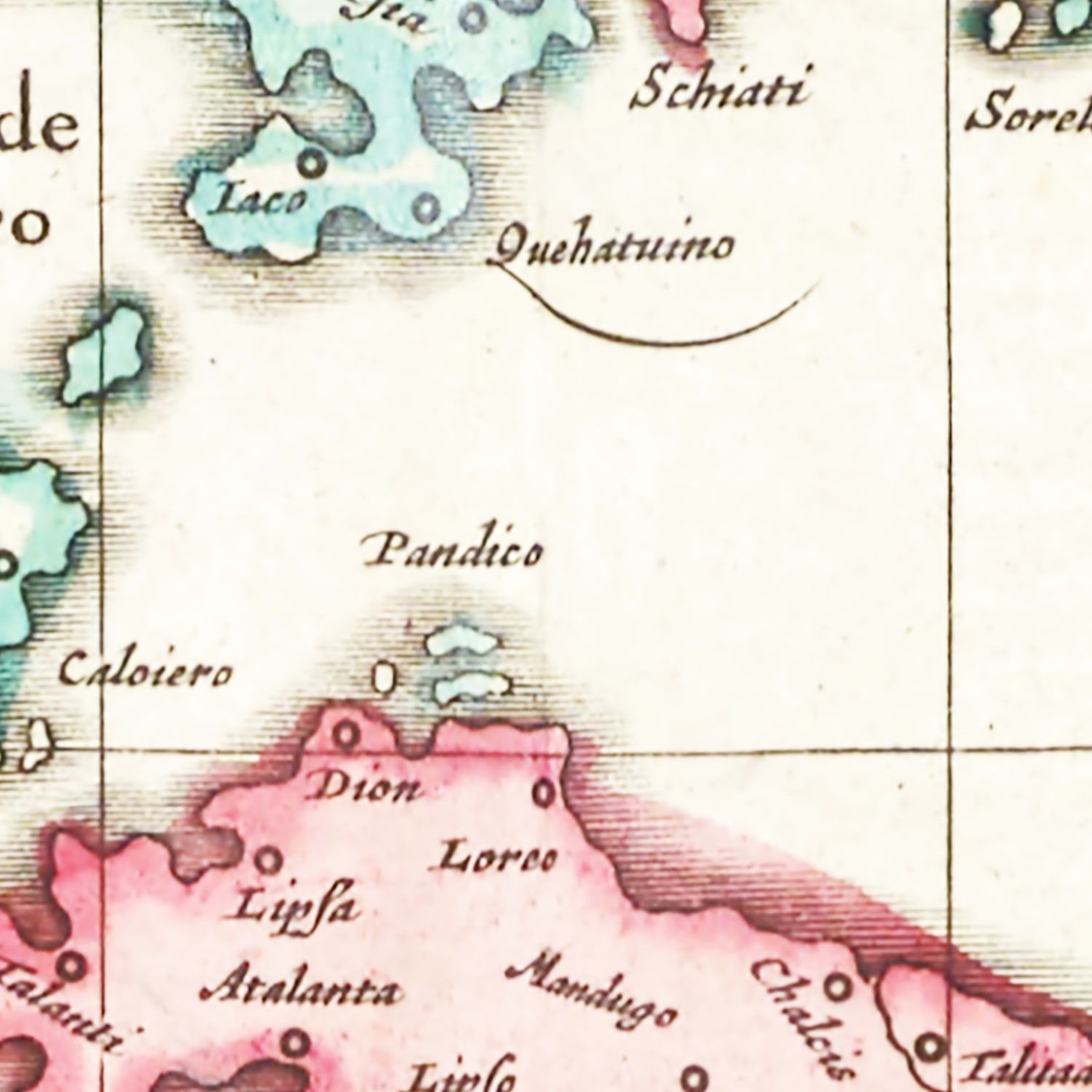 Vintage Map of Greece 1665