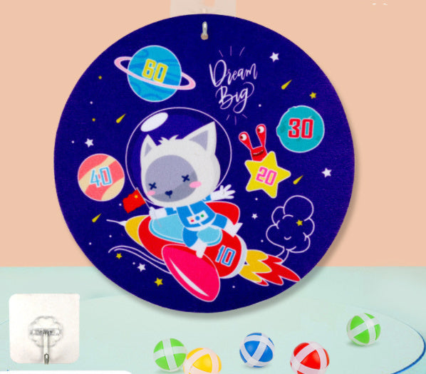 Children’s Sticky Ball Dart Board – Fun Cartoon-Themed Game Set