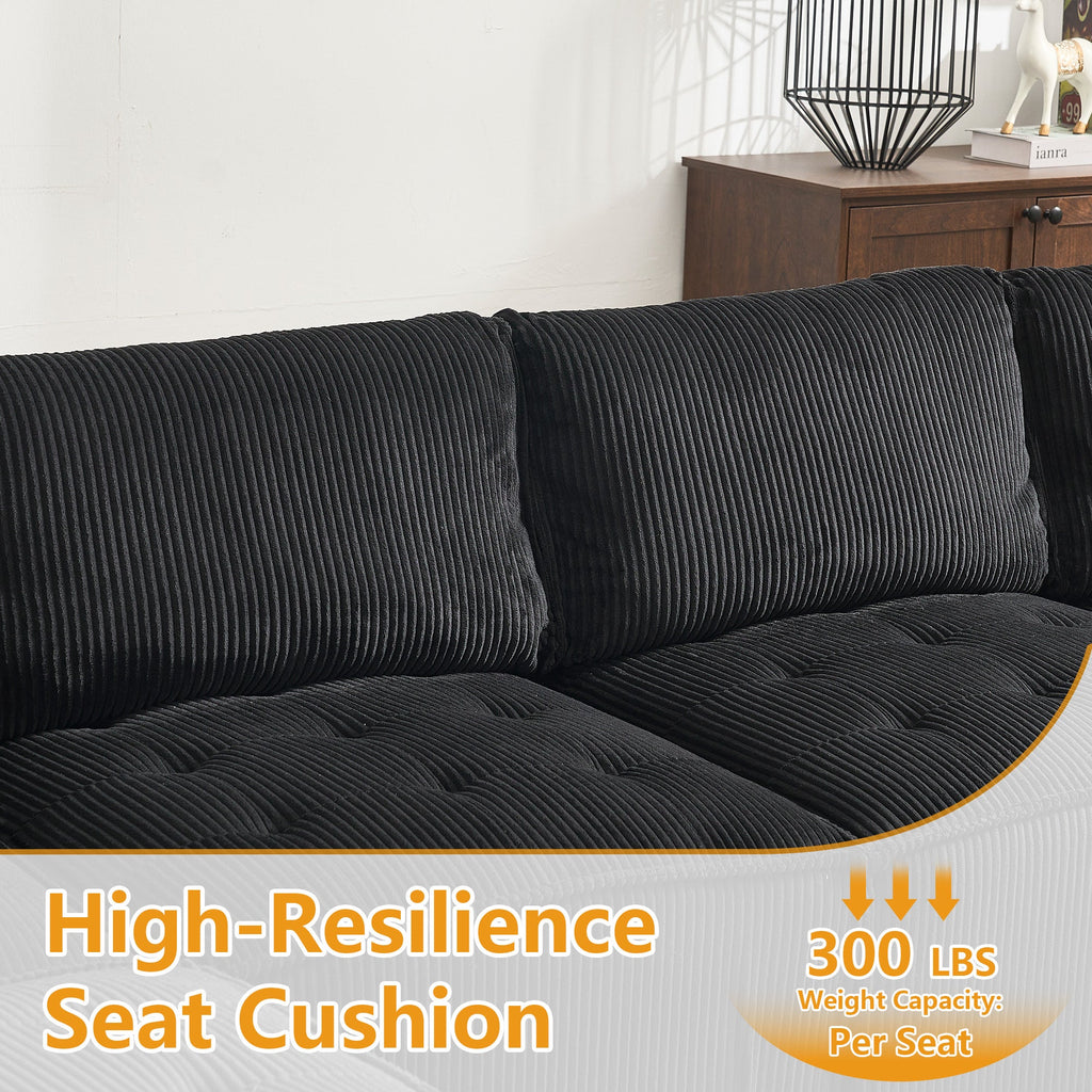 UNITED WE WIN Modular Sectional Sofa U Shaped Modular Couch with Reversible Chaise Modular Sofa Sectional Couch,6- Seat Convertible Sofa,Fit for Living Room
